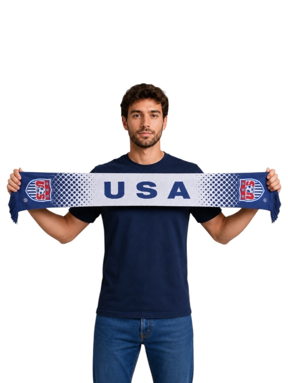 US Soccer Team USA 2014 World Cup Supporter Scarf Red White Blue Official Fan